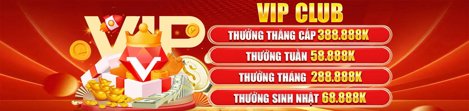 vip club thưởng thắng cấp